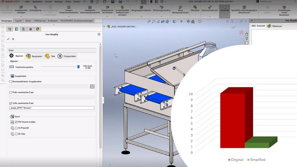 Lino® Simplify – Solidworks®-Baugruppen automatisiert vereinfachen (Webinar | Online)