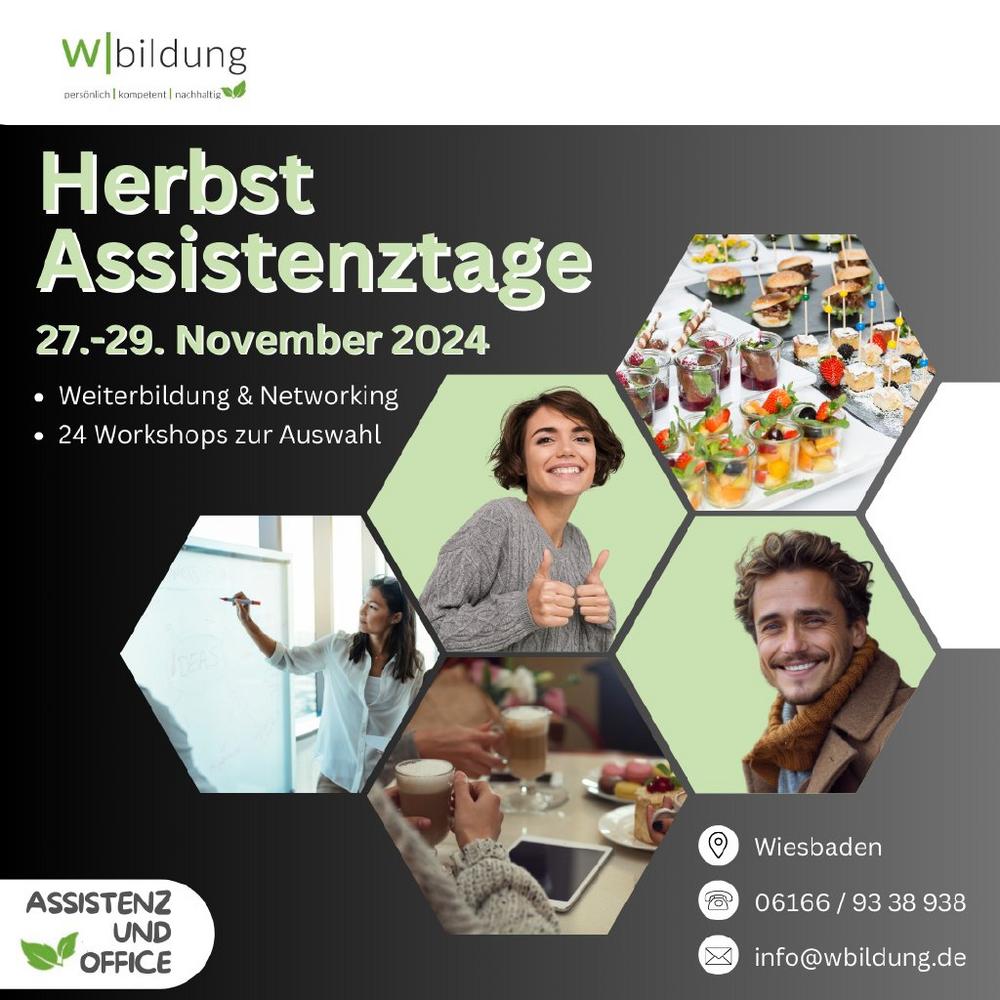 Herbst Assistenztage 2024 – Assistenzkongress in Wiesbaden (Kongress | Wiesbaden)