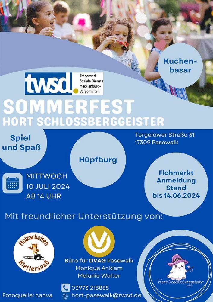 Sommerfest Hort Schlossberggeister (Unterhaltung / Freizeit | Pasewalk)