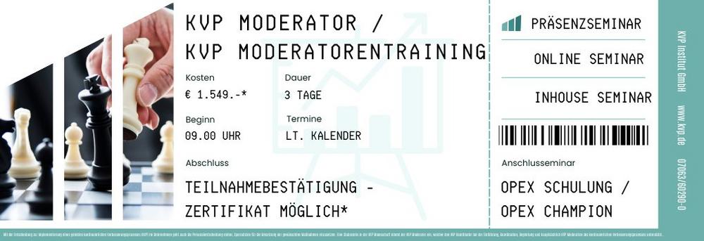 KVP Moderator | KVP Moderatorenschulung | KVP Moderatorenausbildung (Schulung | Stuttgart)
