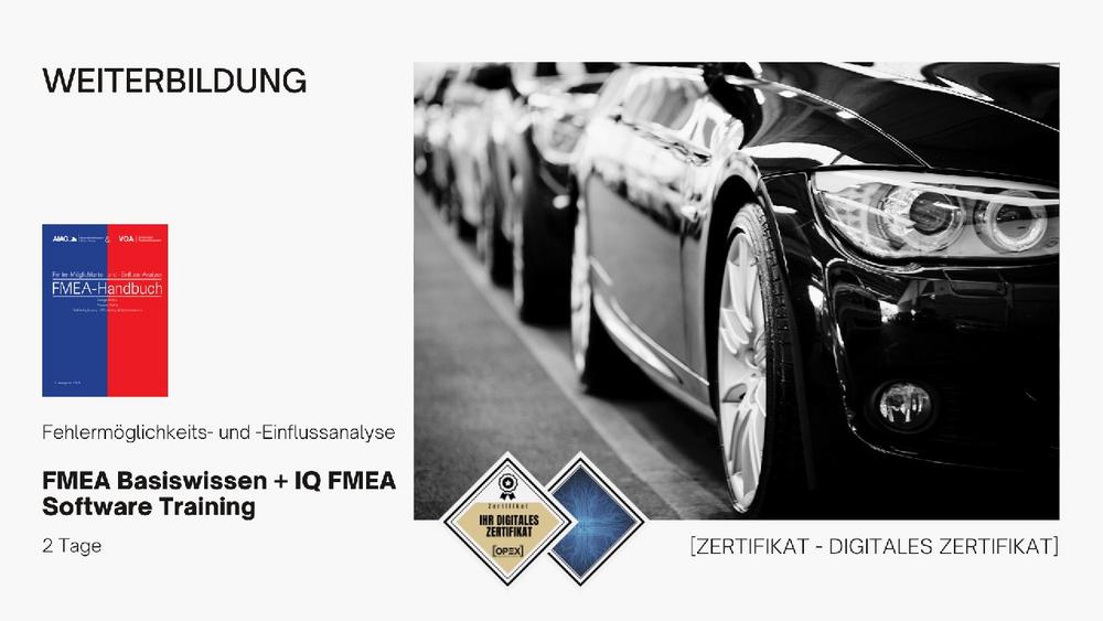 APIS IQ FMEA (Two in One) FMEA Basiswissen + IQ FMEA Software Training (Seminar | Wien)