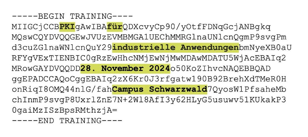 PKI für industrielle Anwendungen – Grundlagen (Schulung | Freudenstadt)