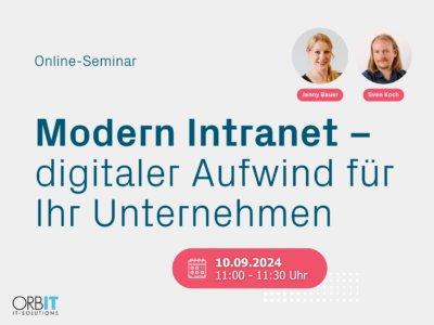 Modern Intranet: Zusammenhalt durch Zusammenarbeit (Webinar | Online)