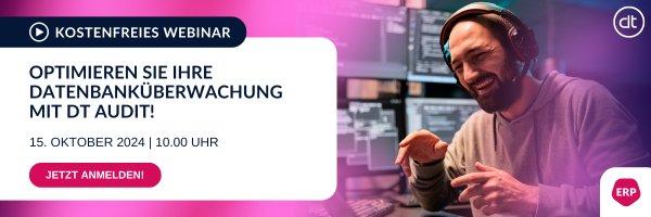 Optimieren Sie Ihre Datenbanküberwachung mit DT Audit! (Webinar | Online)