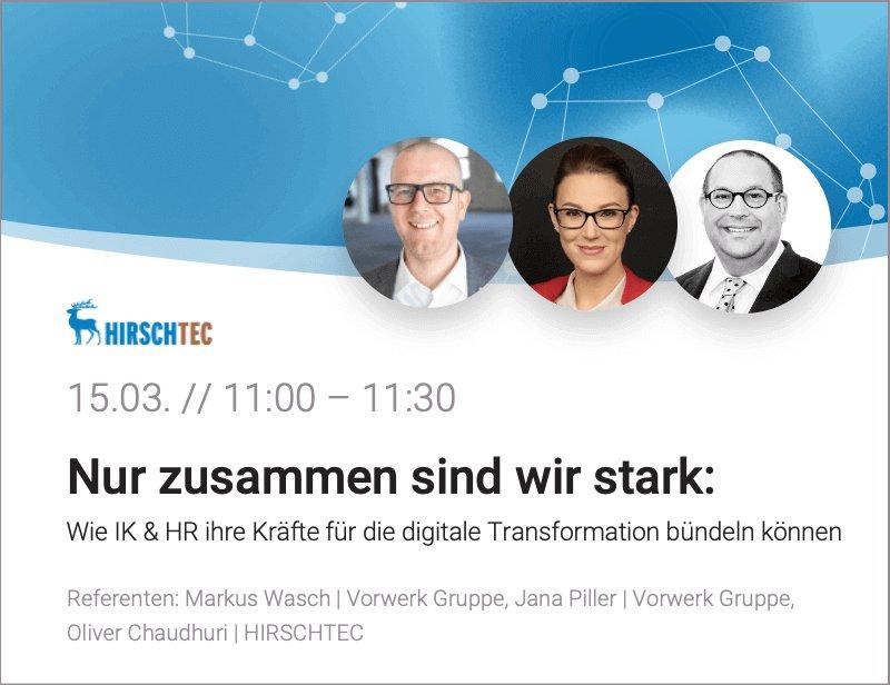 Nur zusammen sind wir stark: Wie IK & HR ihre Kräfte am Digital Workplace bündeln (Webinar | Online)