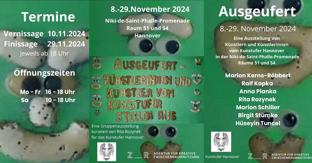 Einladung zur Finissage der Ausstellung „AUGEUFERT“ mit weihnachtlicher Lesung (Ausstellung | Hannover)