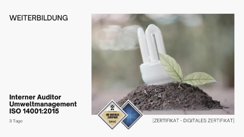 Interner Auditor Umweltmanagement ISO 14001:2015 (Seminar | Frankfurt am Main)