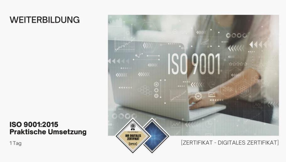 ISO 9001:2015 Praktische Umsetzung | Seminar | Schulung (Seminar | Stuttgart)