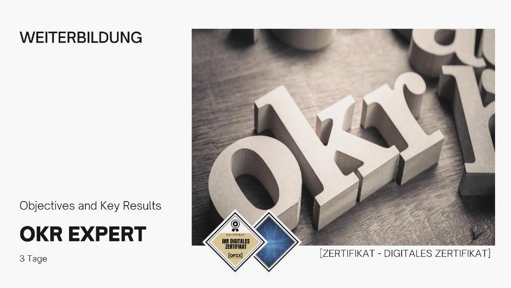 OKR Expert Webinar | Online Schulung | Ausbildung (Seminar | Stuttgart)