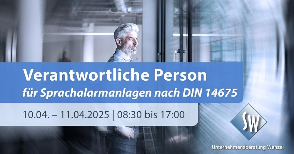 Verantwortliche Person für Sprachalarmanlagen nach DIN 14675 (Schulung | Online)