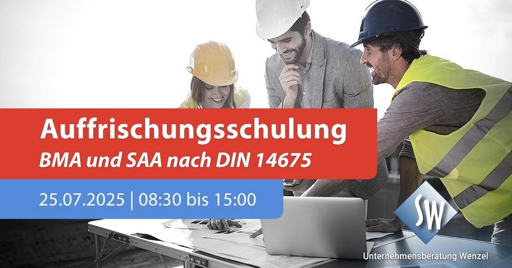 Auffrischungsschulung BMA und SAA nach DIN14675 (Schulung | Online)