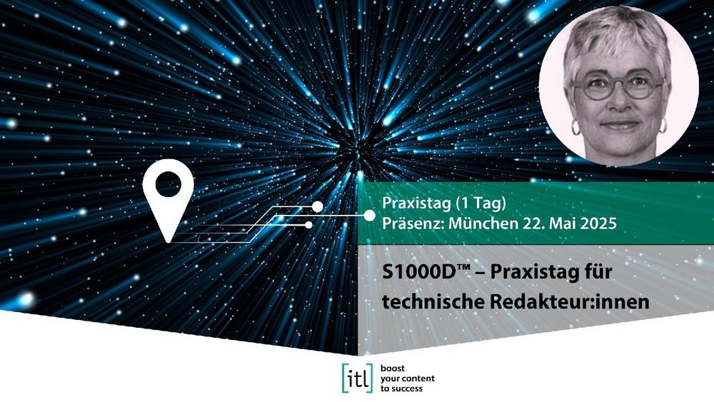 S1000D™ – Praxistag für technische Redakteur:innen (1 Tag) (Seminar | München)