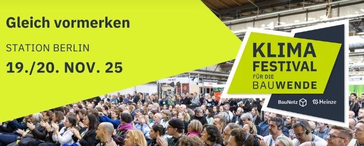 Klimafestival für die Bauwende 2025 (Networking | Berlin)