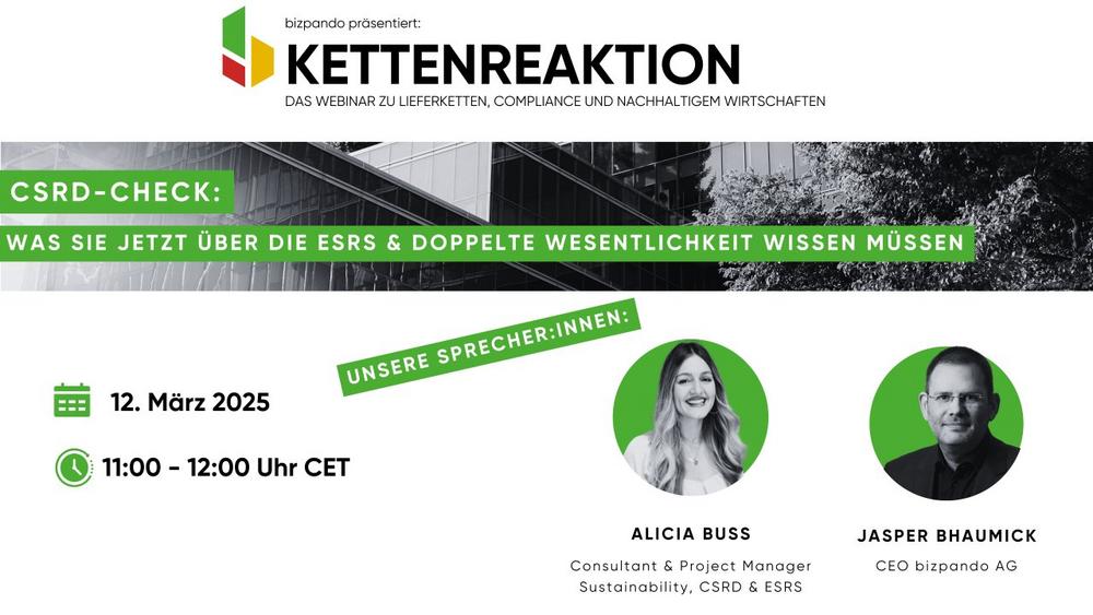 Kettenreaktion Webinar: CSRD Check – ESRS und doppelte Wesentlichkeit (Webinar | Online)