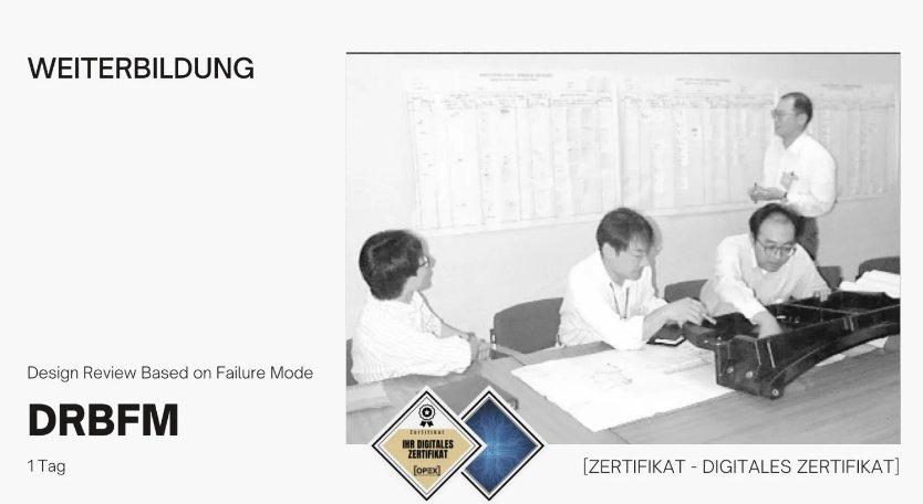 DRBFM – Design Review Based on Failure Mode | Seminar | Schulung (Seminar | Stuttgart)