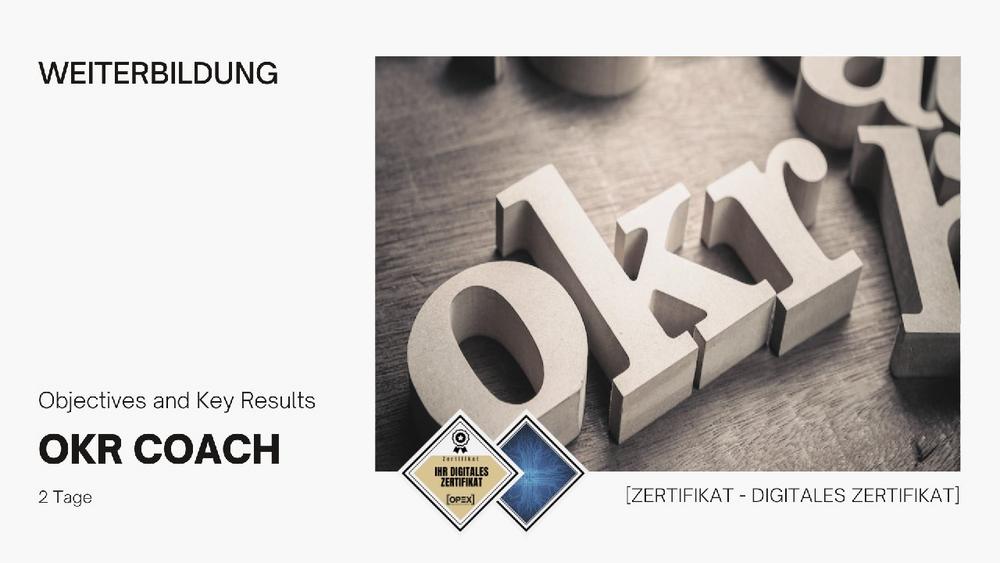 OKR Coach Ausbildung | Seminar | Schulung | Training (Seminar | Online)