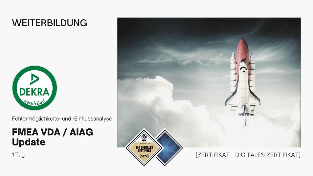 FMEA VDA / AIAG Update | Seminar | Schulung | Training (Seminar | Stuttgart)