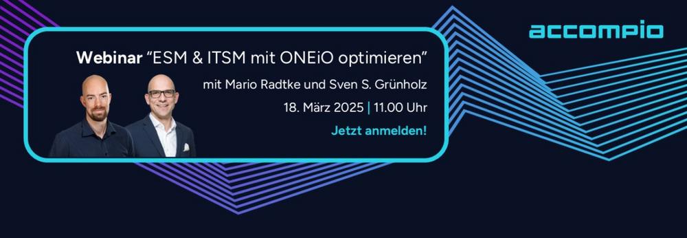 Webinar: ESM & ITSM mit ONEiO optimieren (Webinar | Online)